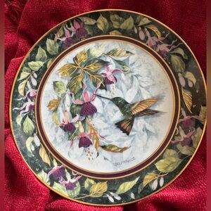 The Franklin Mint The Berylline Hummingbird Collector Plate Limited Edition